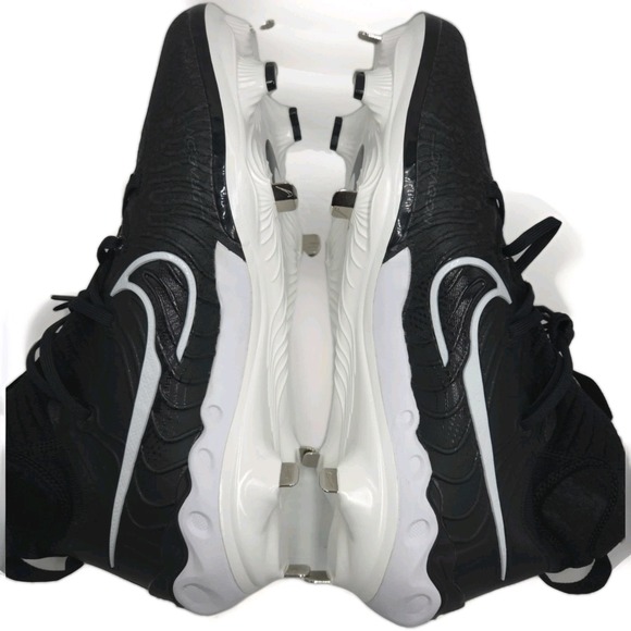 Nike Alpha Huarache NXT Baseball Metal Cleats Black White‎ DJ6517-001 Size 11.5 - Picture 6 of 8